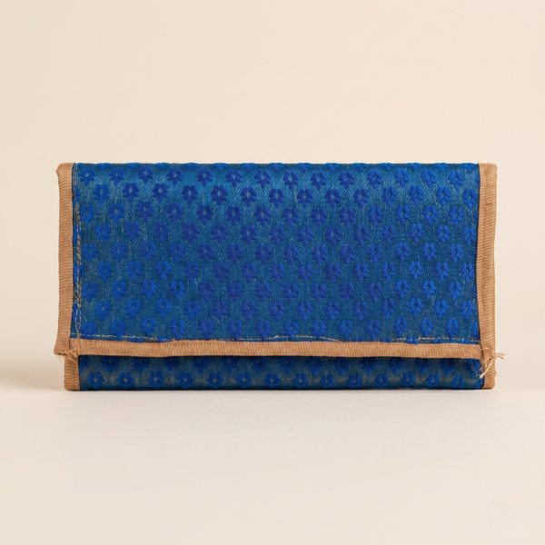 Blue Three Fold Purse