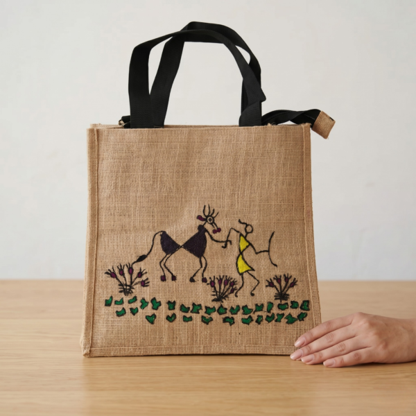 Warali Painting Tote Bag Warali Painting Tiffin Box